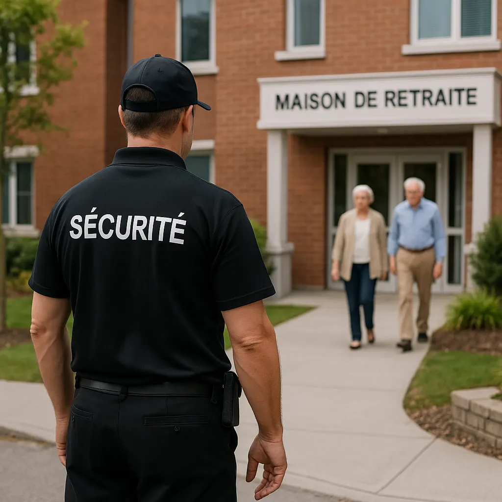 Agent de sécurité en mission pour un devis Oprotect