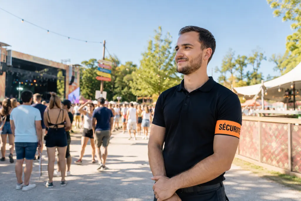 Agent de sécurité en mission pour un devis Oprotect