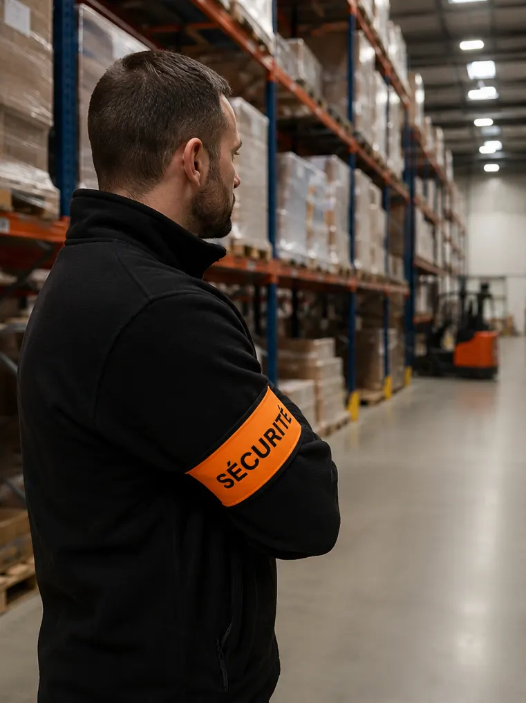 Agent de sécurité en mission pour un devis Oprotect